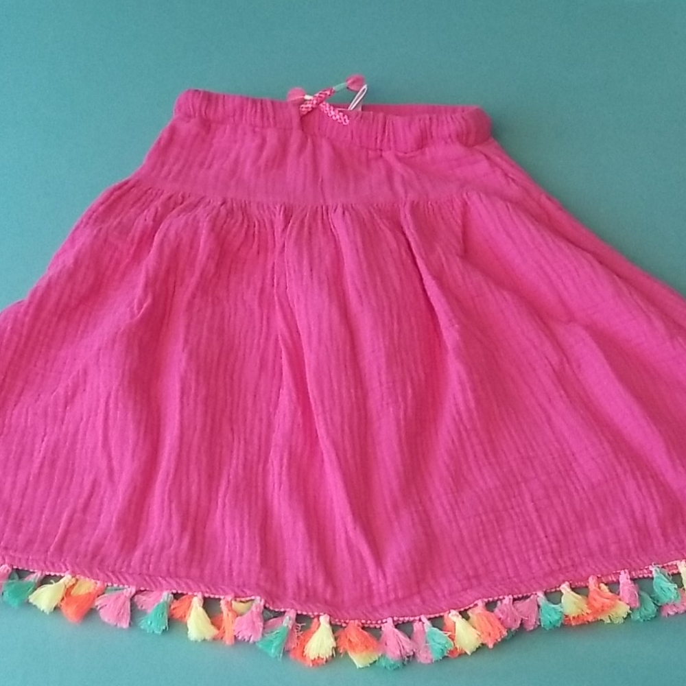 🔴4/20 Kids Pink Boho Summer skirt